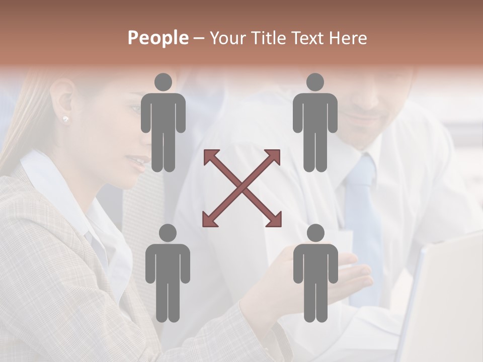 Teamwork Colleagues Three PowerPoint Template