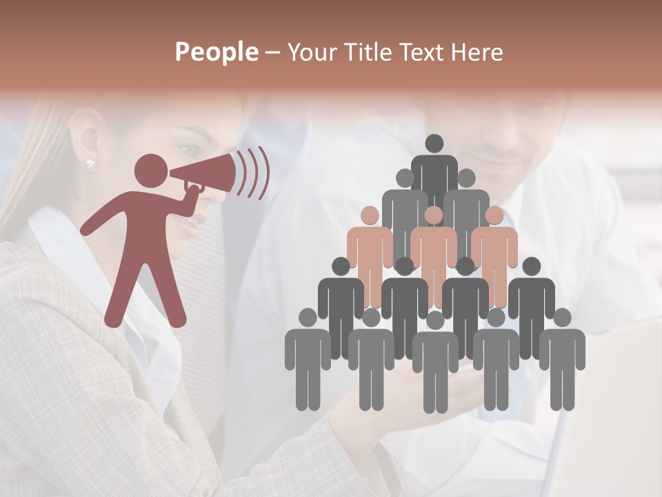 Teamwork Colleagues Three PowerPoint Template