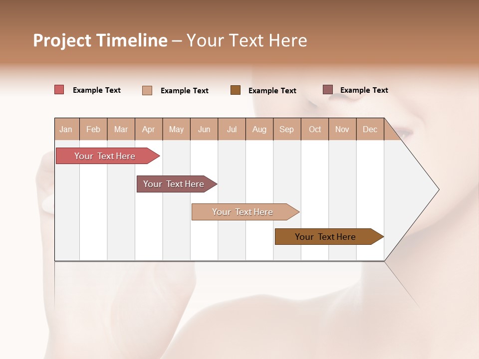A Woman Brushing Her Teeth With A Pink Toothbrush PowerPoint Template