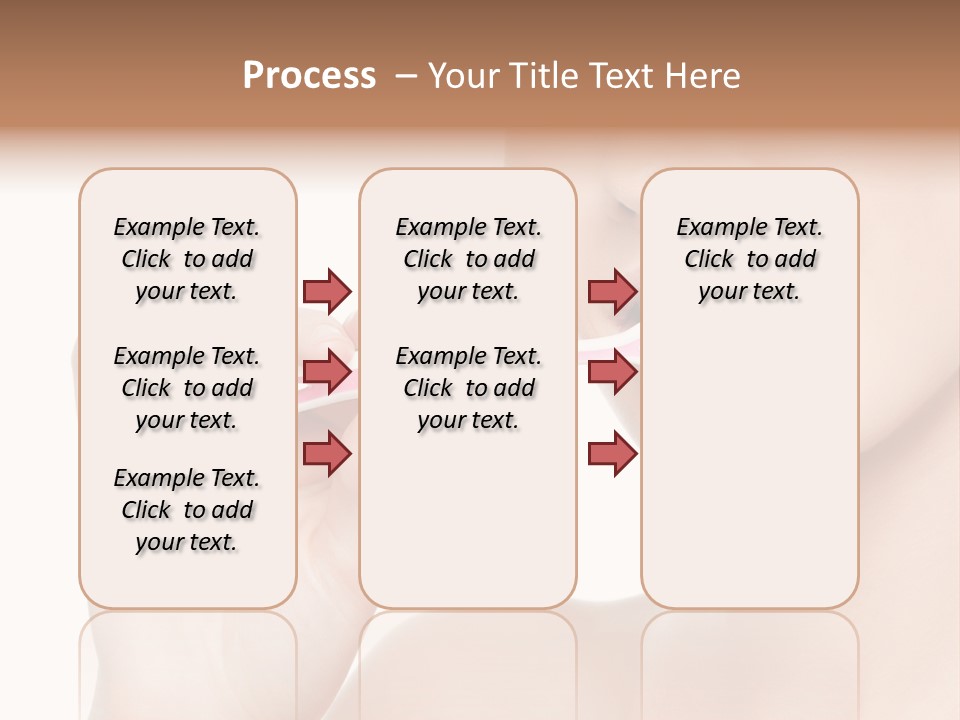 A Woman Brushing Her Teeth With A Pink Toothbrush PowerPoint Template