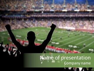 Football College Fan PowerPoint Template