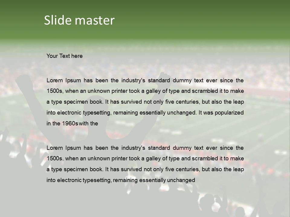 Football College Fan PowerPoint Template