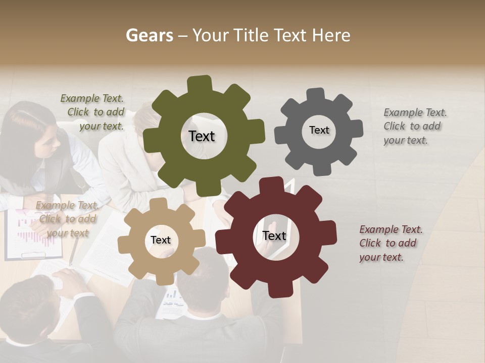 Angle Businessteam Businesspeople PowerPoint Template