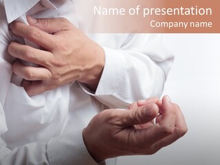 Male Lung Indigestion PowerPoint Template