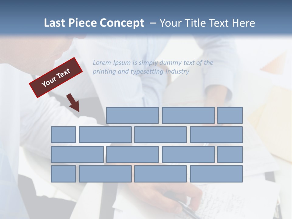 A Couple Of People Sitting At A Table With Papers PowerPoint Template