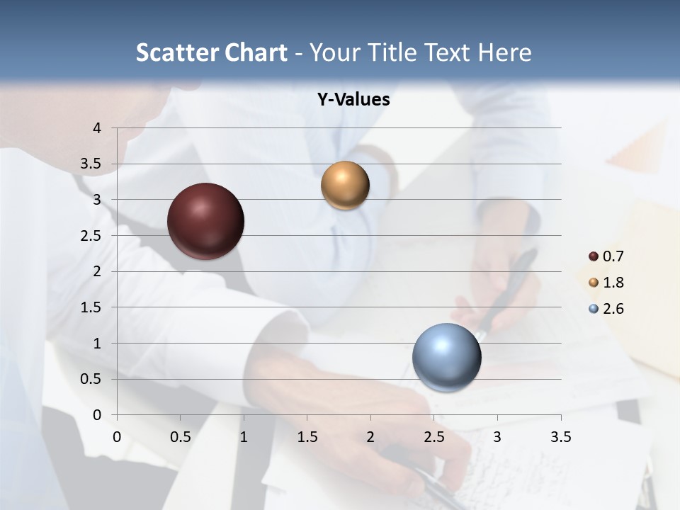 A Couple Of People Sitting At A Table With Papers PowerPoint Template