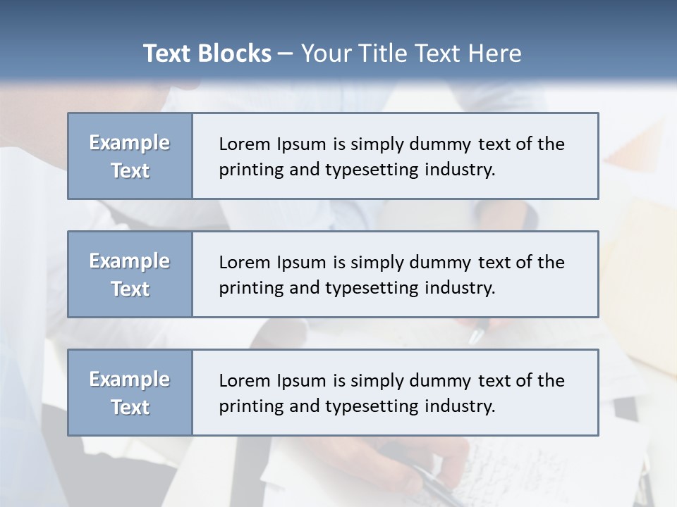 A Couple Of People Sitting At A Table With Papers PowerPoint Template