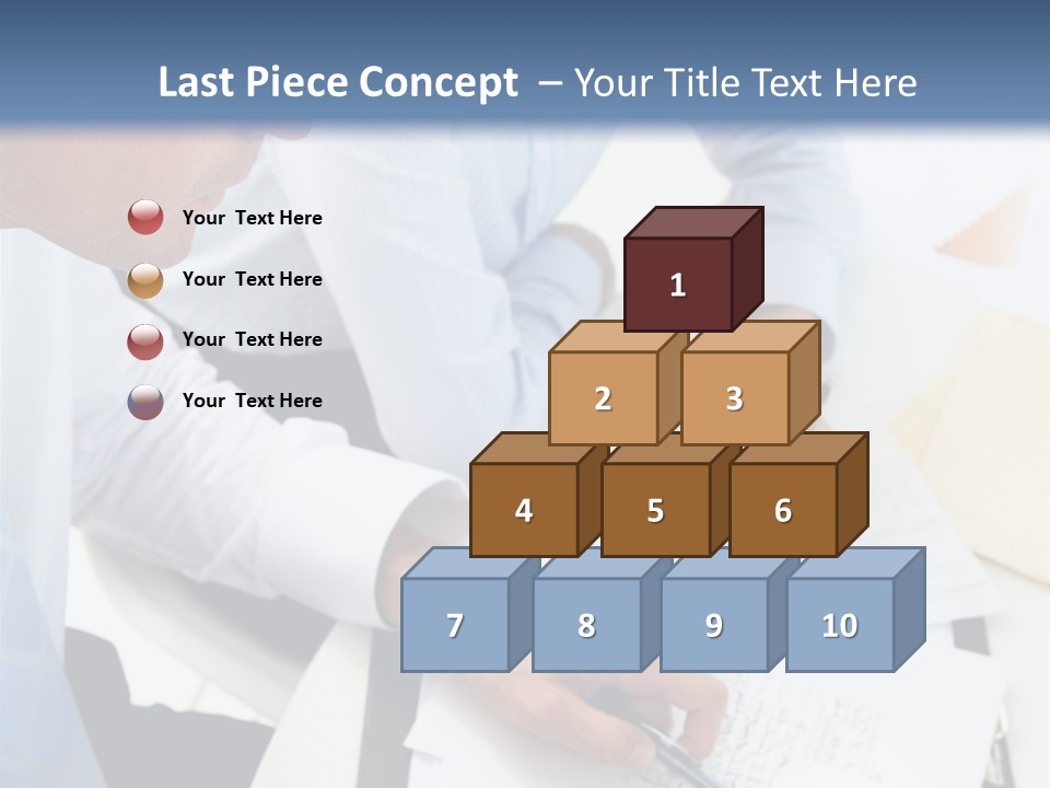 A Couple Of People Sitting At A Table With Papers PowerPoint Template