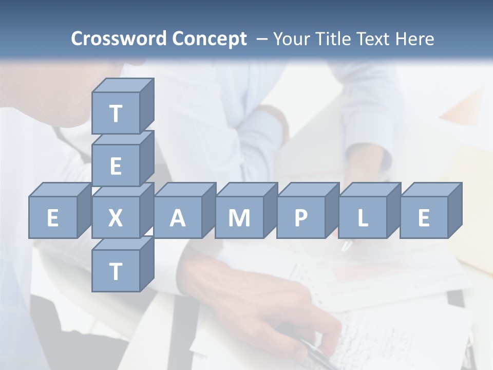 A Couple Of People Sitting At A Table With Papers PowerPoint Template