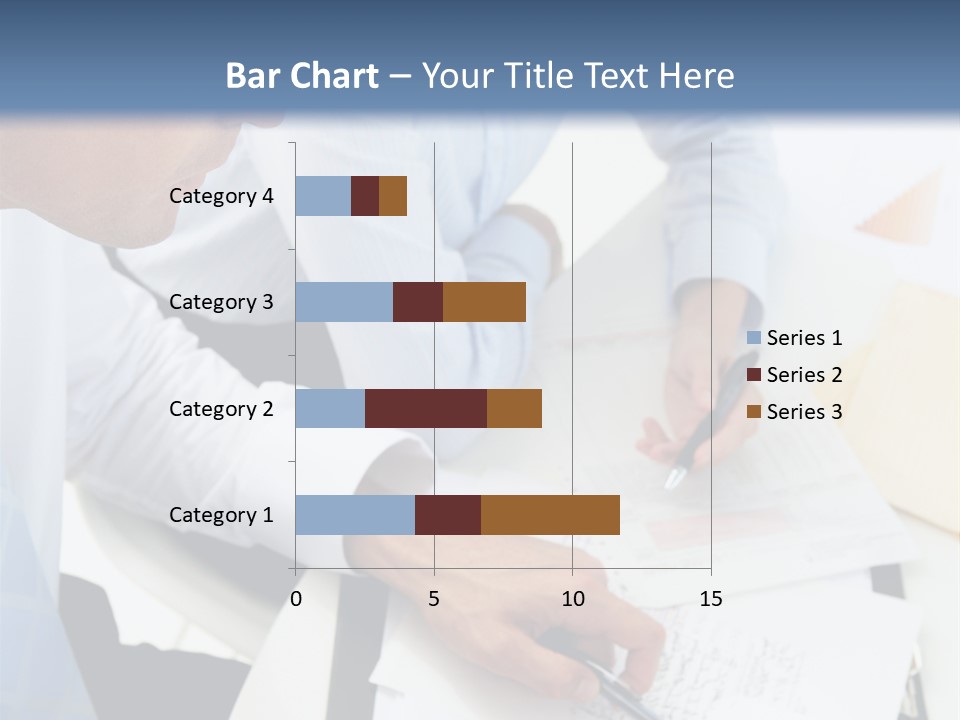 A Couple Of People Sitting At A Table With Papers PowerPoint Template