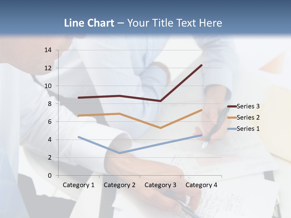 A Couple Of People Sitting At A Table With Papers PowerPoint Template
