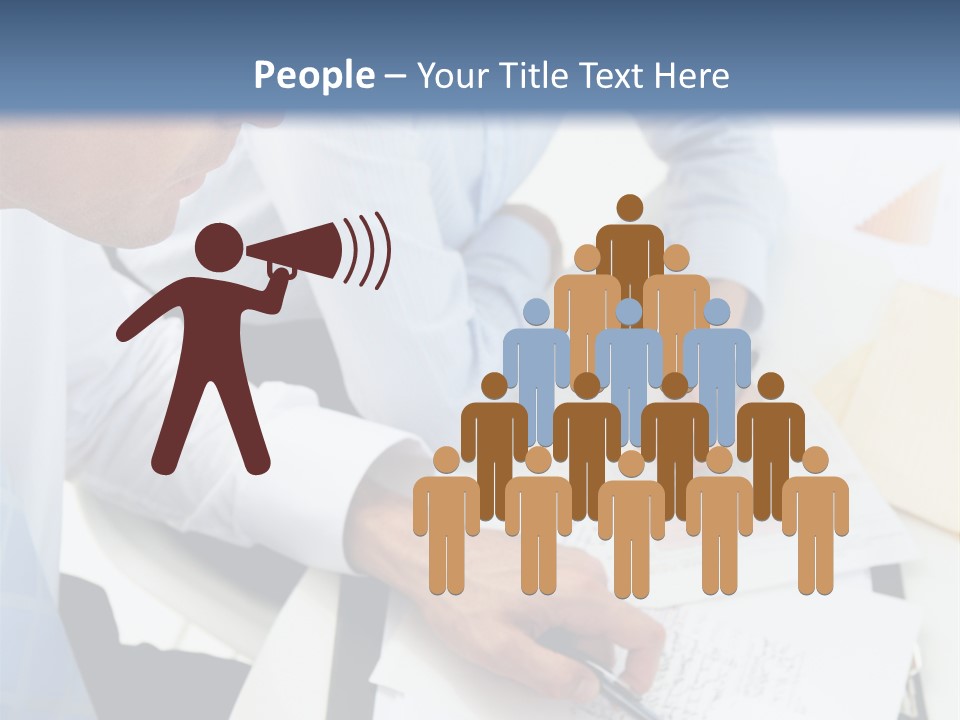 A Couple Of People Sitting At A Table With Papers PowerPoint Template