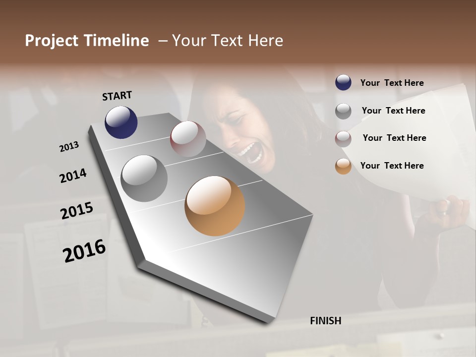 Upset Lady Crumple PowerPoint Template