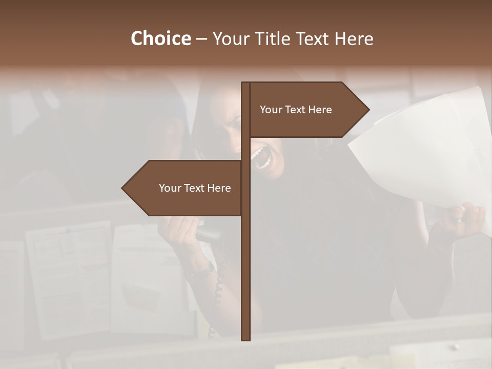 Upset Lady Crumple PowerPoint Template