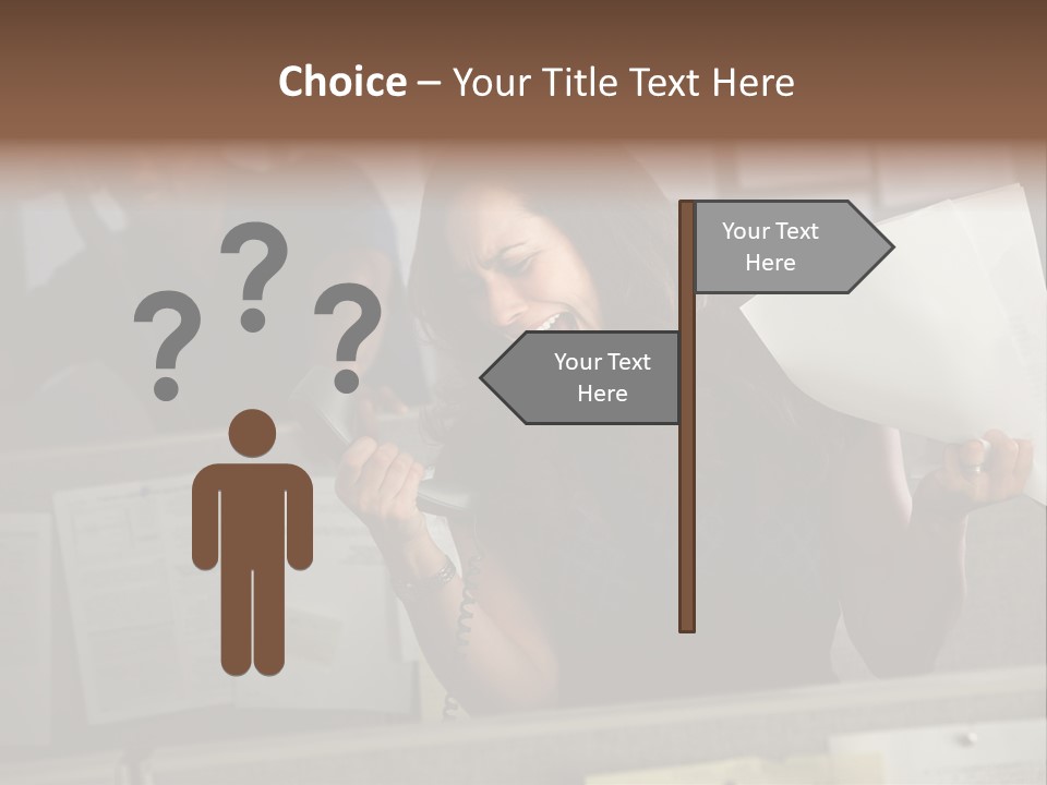 Upset Lady Crumple PowerPoint Template