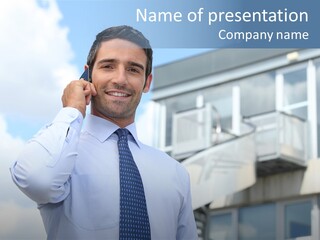 Successful Outdoors Tie PowerPoint Template