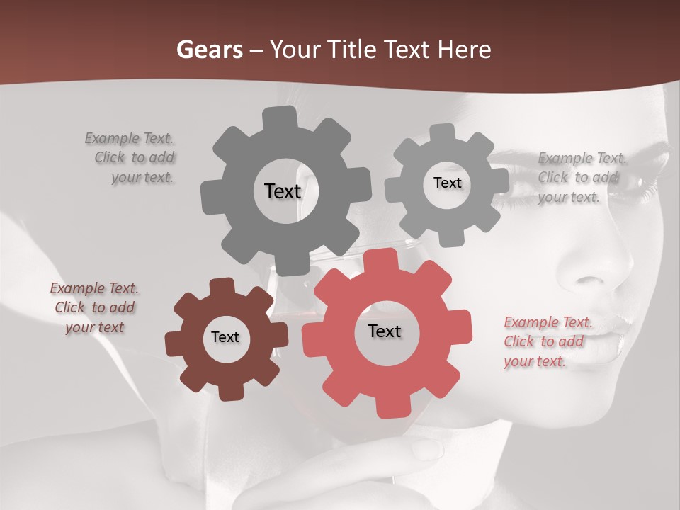 Health White Makeup PowerPoint Template