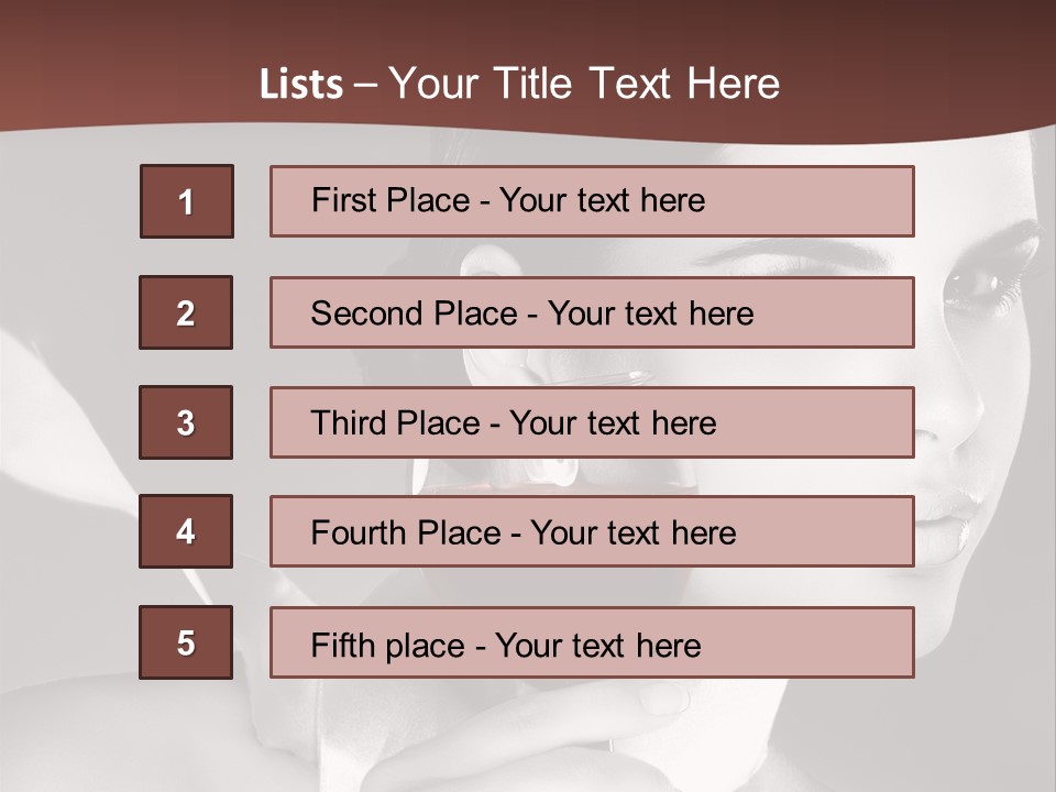 Health White Makeup PowerPoint Template