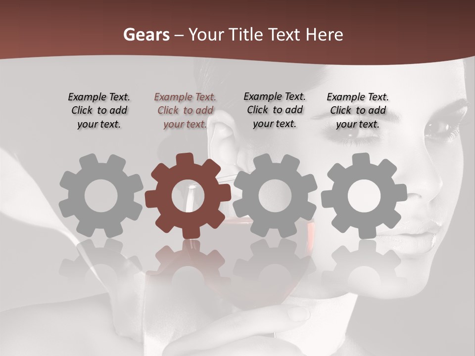 Health White Makeup PowerPoint Template