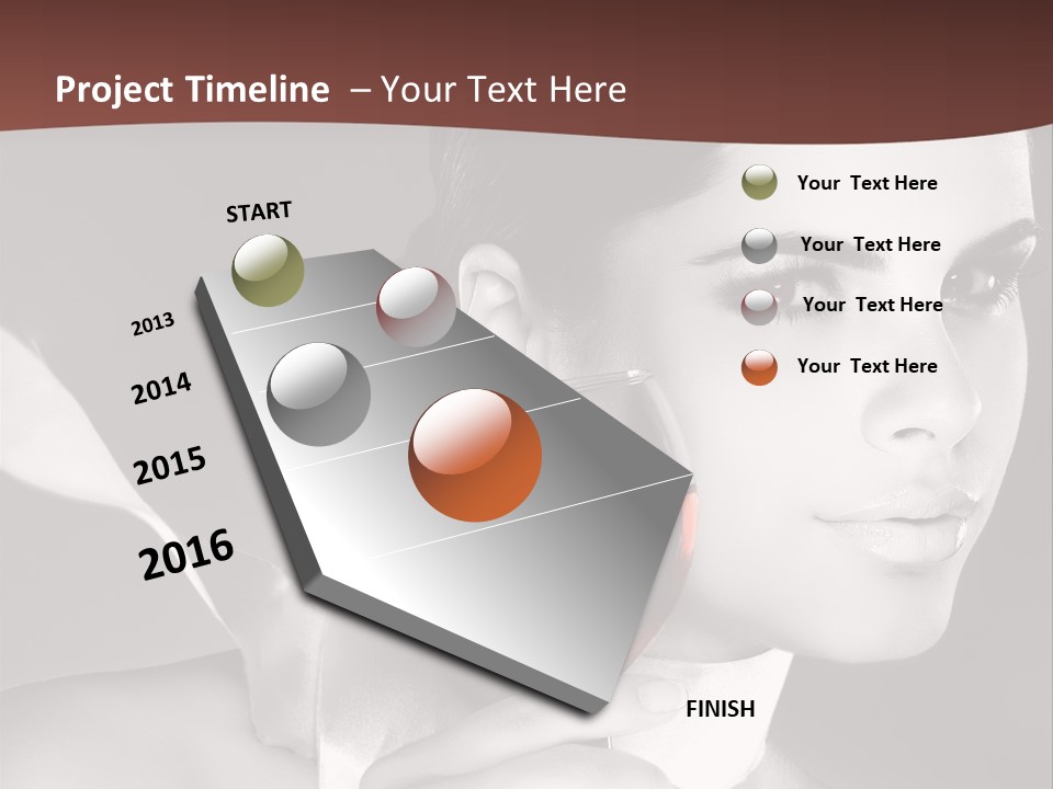 Health White Makeup PowerPoint Template