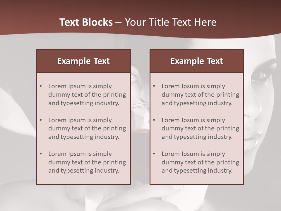 Health White Makeup PowerPoint Template
