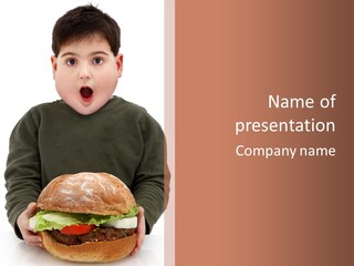 Overweight Happy Big PowerPoint Template