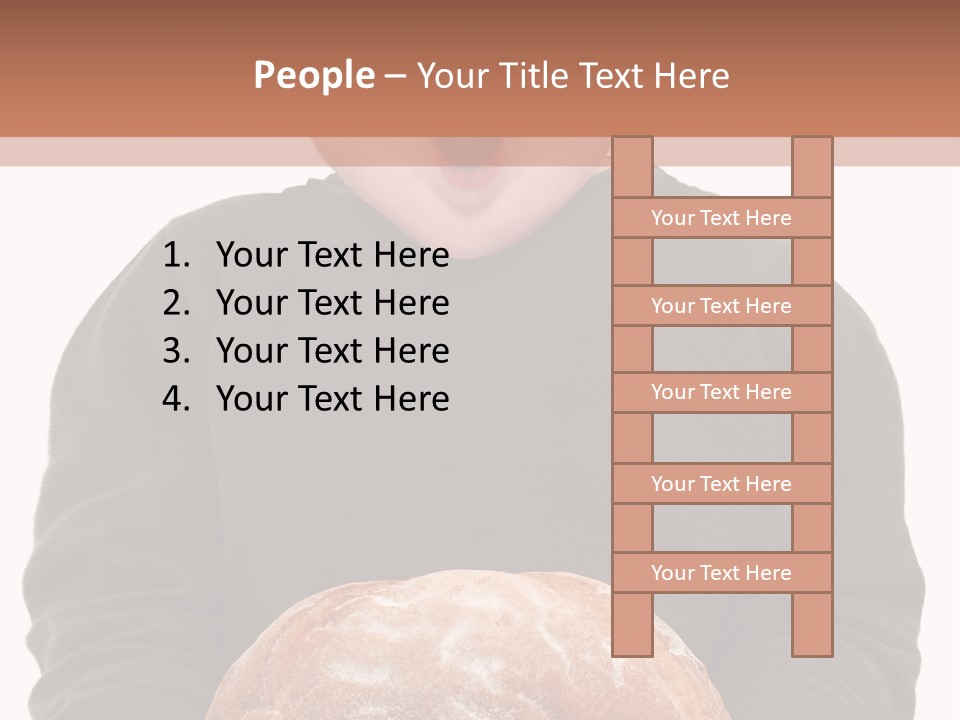 Overweight Happy Big PowerPoint Template