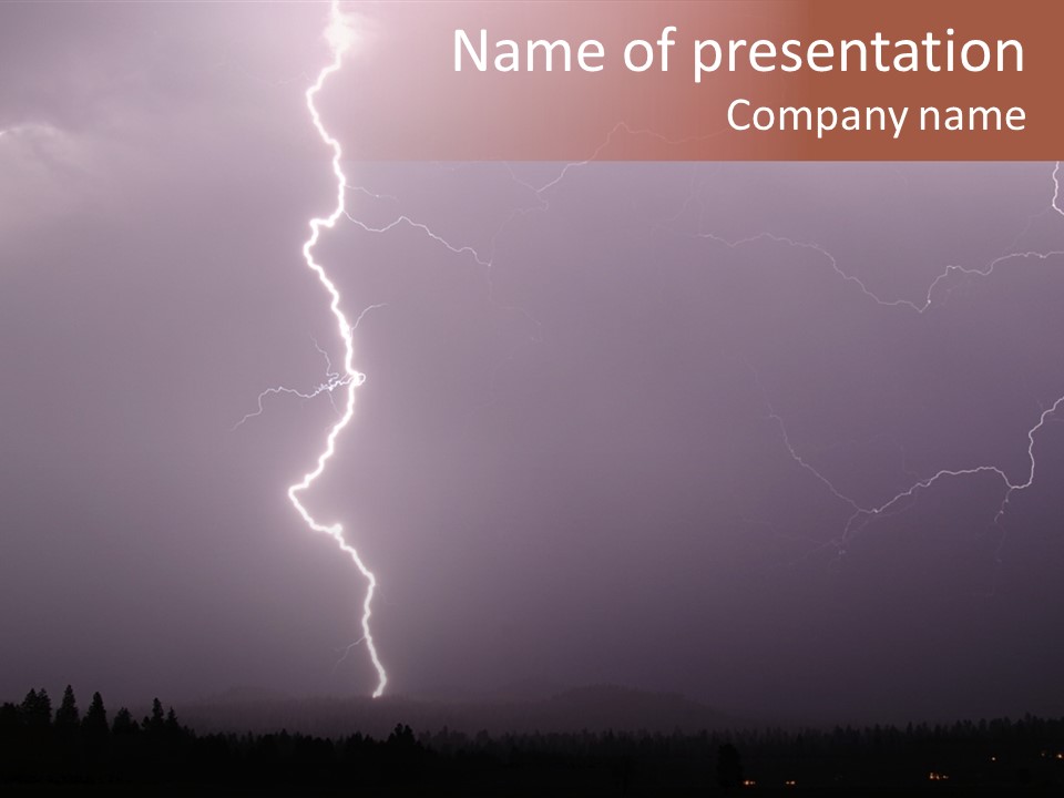 Flash Stormy Lightning Bolt PowerPoint Template