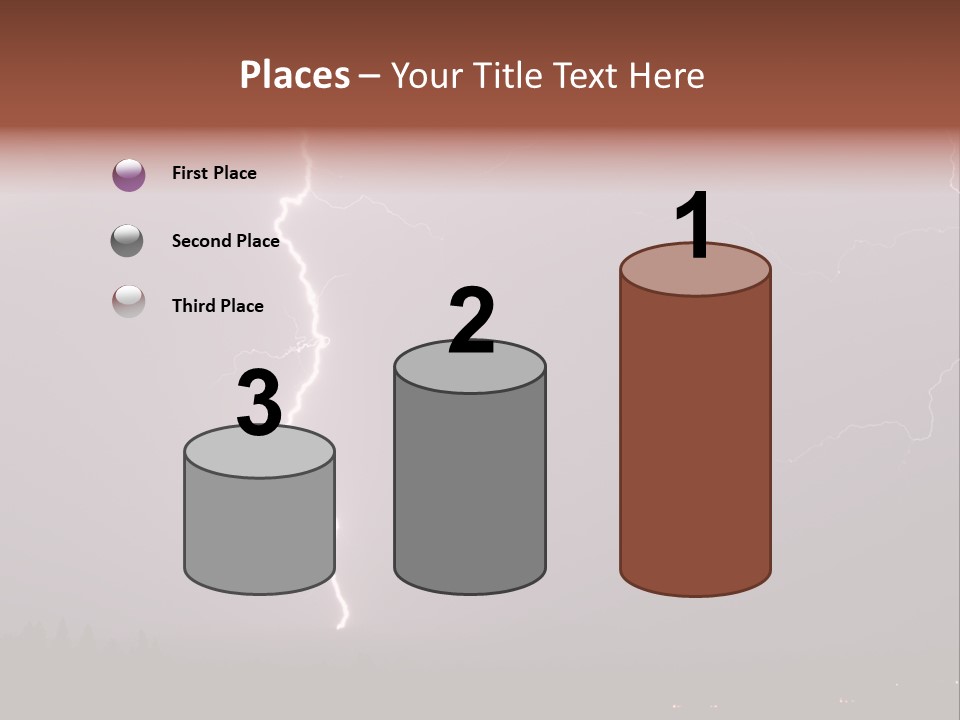 Flash Stormy Lightning Bolt PowerPoint Template