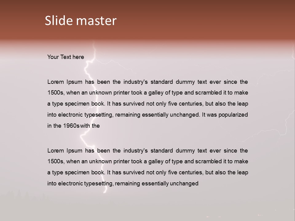 Flash Stormy Lightning Bolt PowerPoint Template