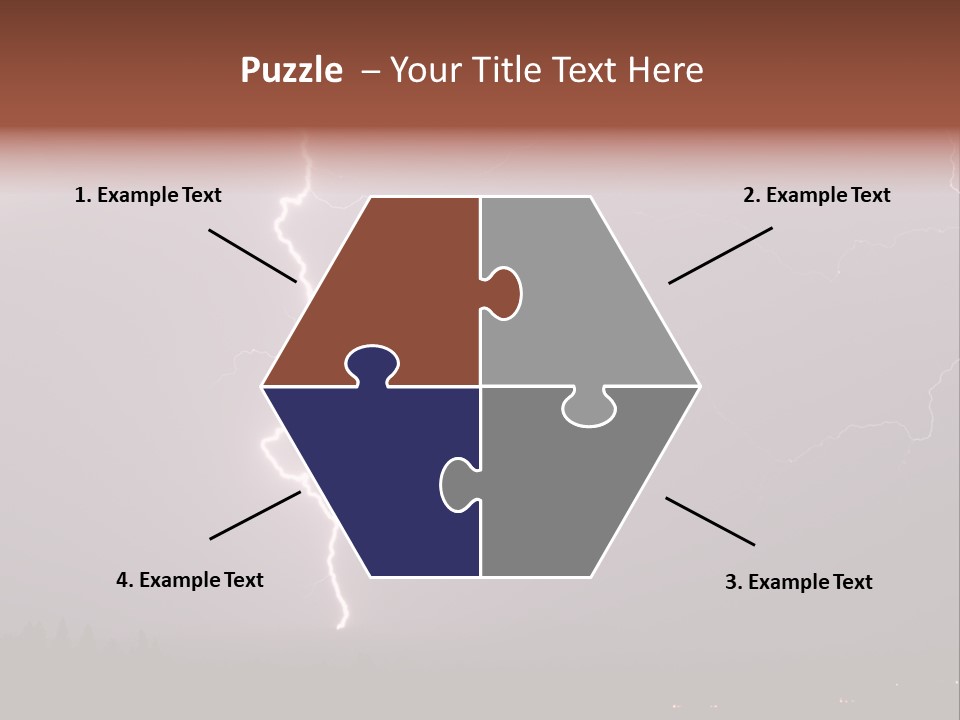 Flash Stormy Lightning Bolt PowerPoint Template