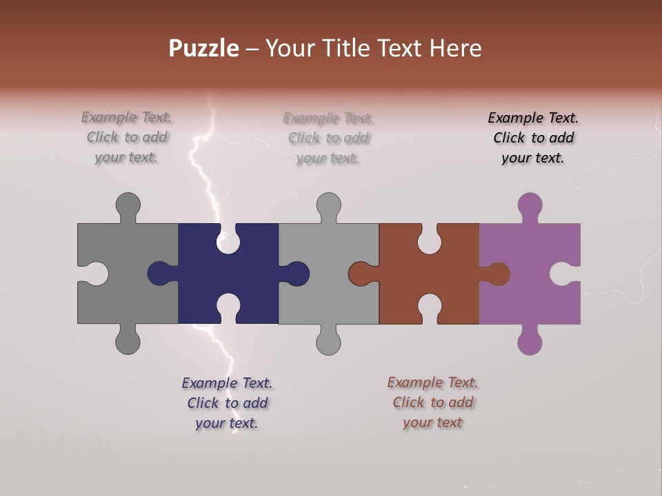 Flash Stormy Lightning Bolt PowerPoint Template