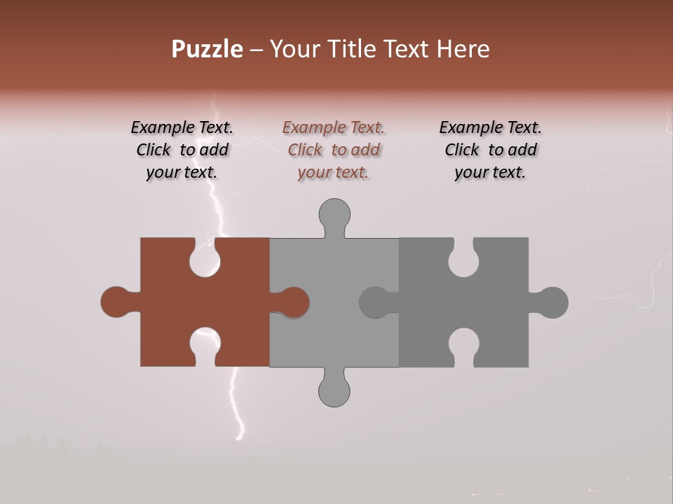 Flash Stormy Lightning Bolt PowerPoint Template