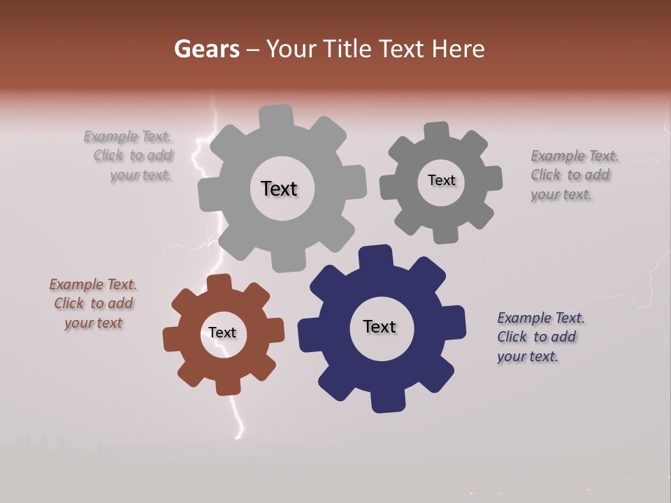 Flash Stormy Lightning Bolt PowerPoint Template