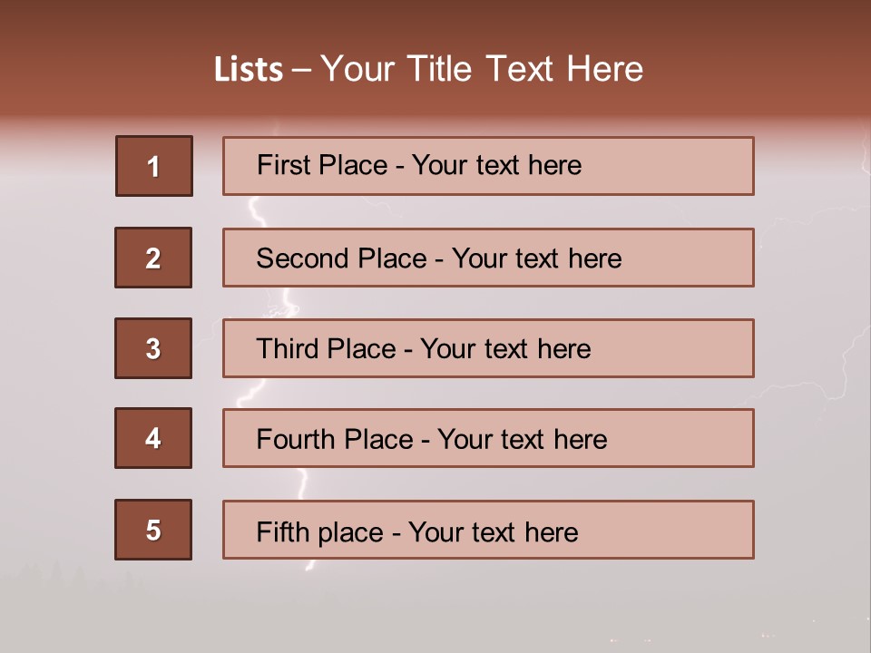Flash Stormy Lightning Bolt PowerPoint Template