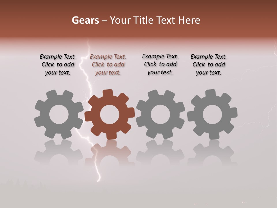 Flash Stormy Lightning Bolt PowerPoint Template