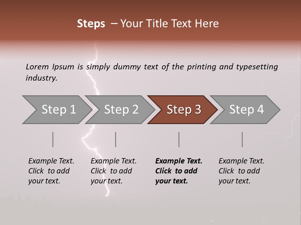 Flash Stormy Lightning Bolt PowerPoint Template