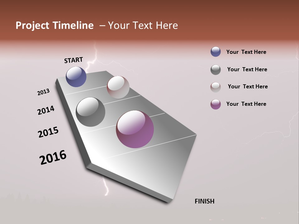 Flash Stormy Lightning Bolt PowerPoint Template