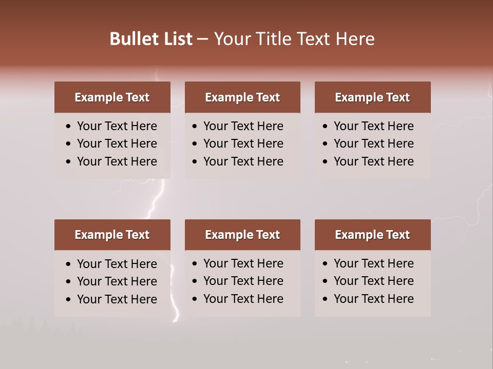 Flash Stormy Lightning Bolt PowerPoint Template