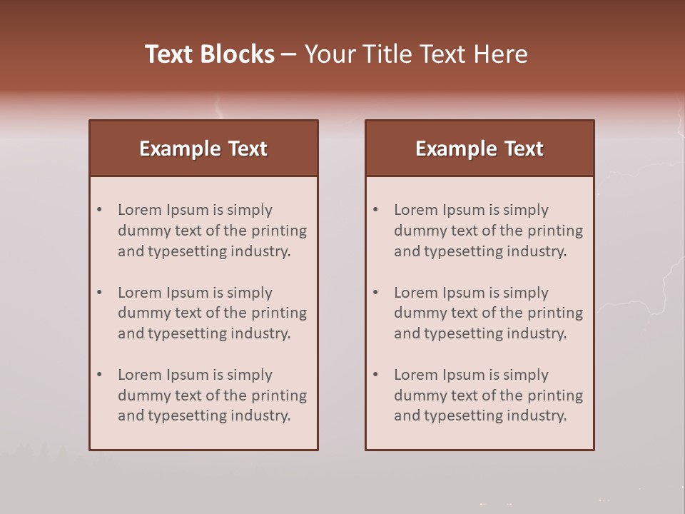 Flash Stormy Lightning Bolt PowerPoint Template