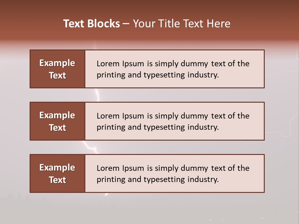 Flash Stormy Lightning Bolt PowerPoint Template