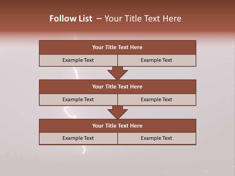 Flash Stormy Lightning Bolt PowerPoint Template