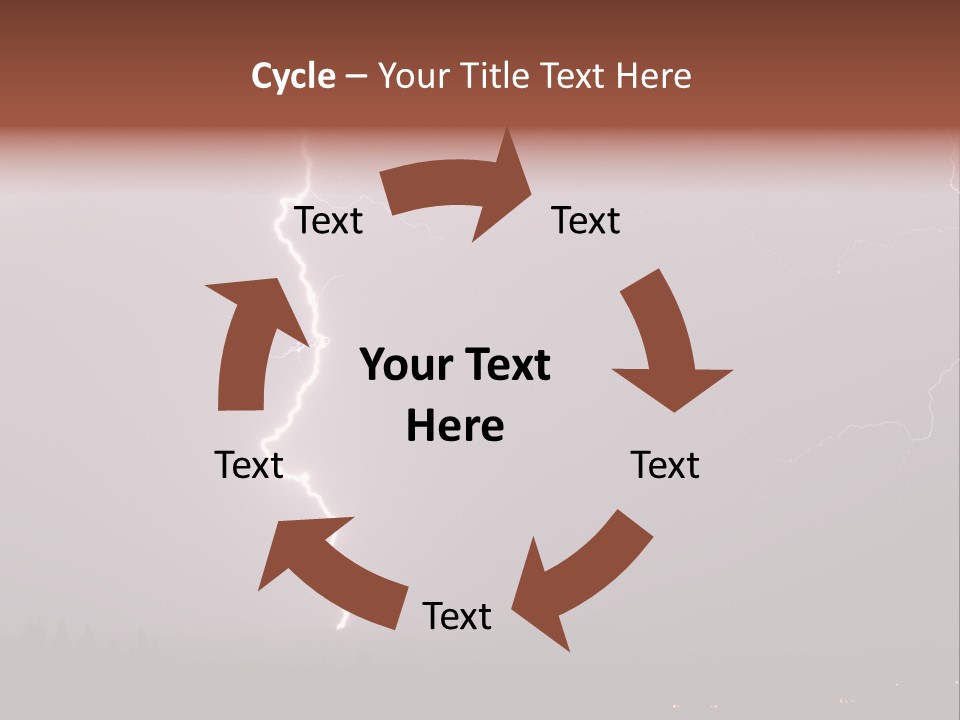 Flash Stormy Lightning Bolt PowerPoint Template