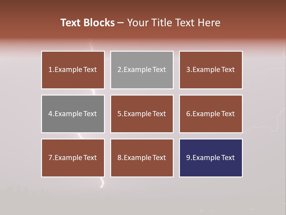 Flash Stormy Lightning Bolt PowerPoint Template