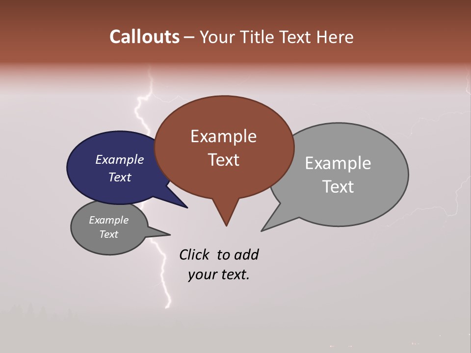 Flash Stormy Lightning Bolt PowerPoint Template