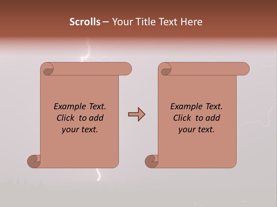 Flash Stormy Lightning Bolt PowerPoint Template