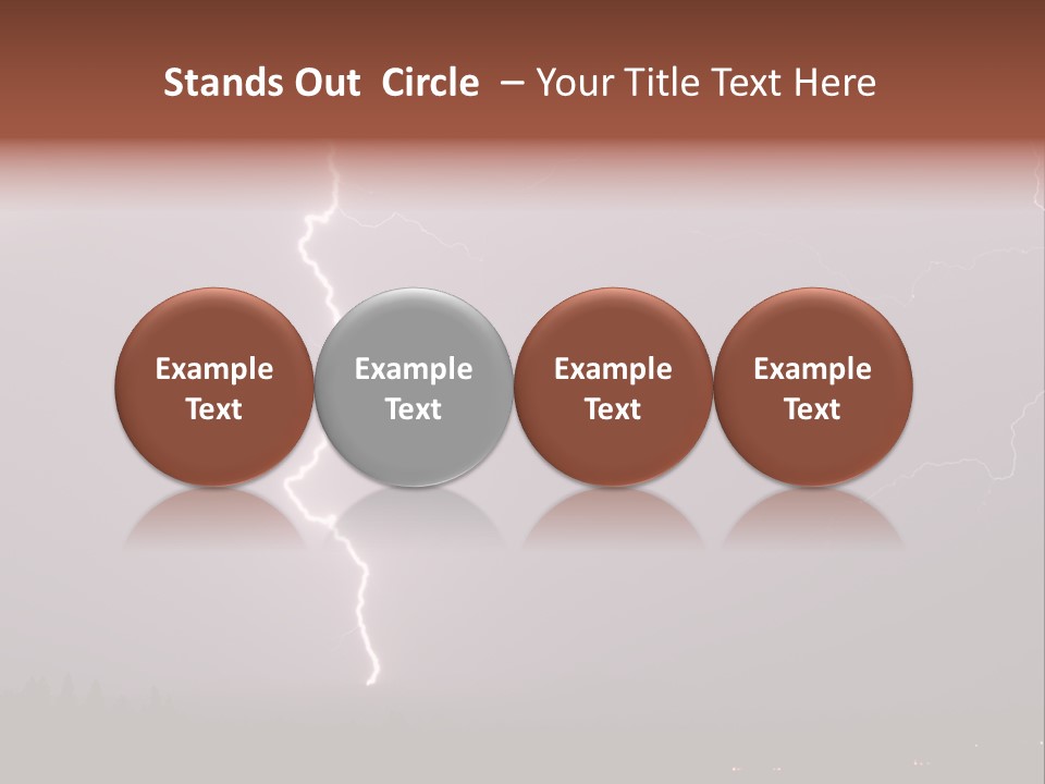 Flash Stormy Lightning Bolt PowerPoint Template