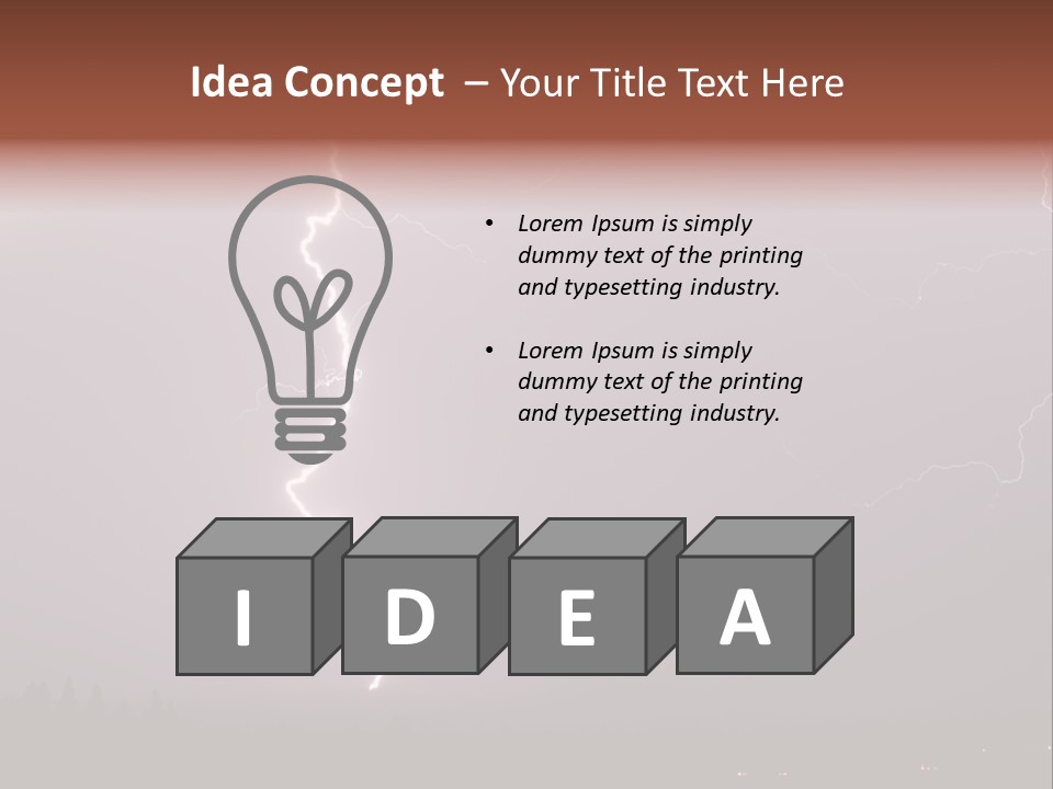 Flash Stormy Lightning Bolt PowerPoint Template