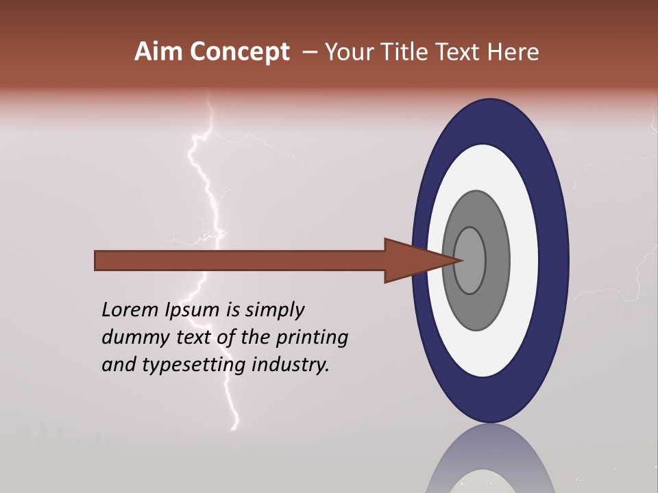Flash Stormy Lightning Bolt PowerPoint Template