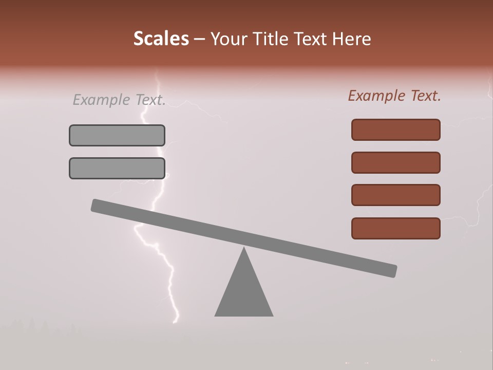 Flash Stormy Lightning Bolt PowerPoint Template